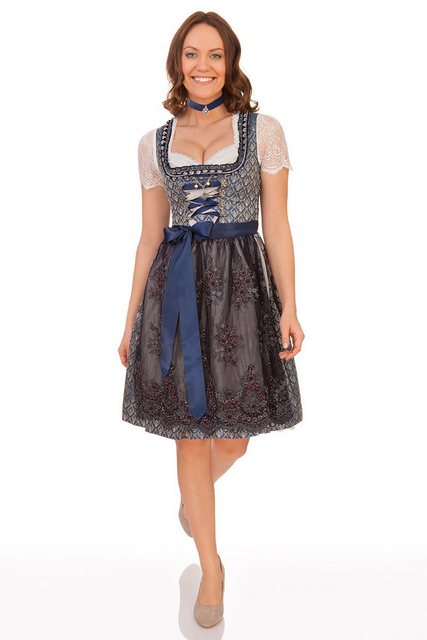 MarJo Dirndl Midi Dirndl 2tlg. - FENZA - blau günstig online kaufen