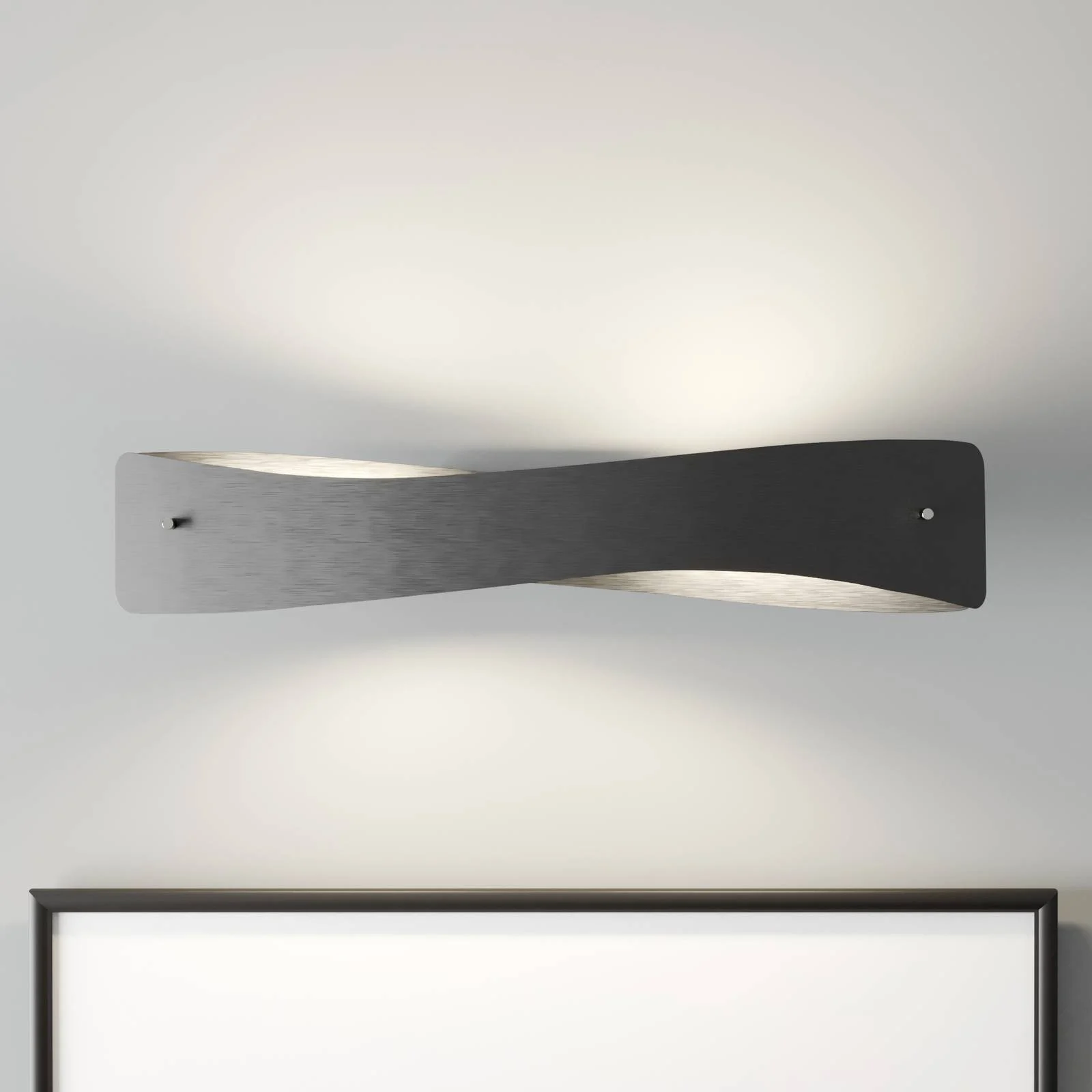 Quitani LED-Wandleuchte Lian, schwarz/alu günstig online kaufen
