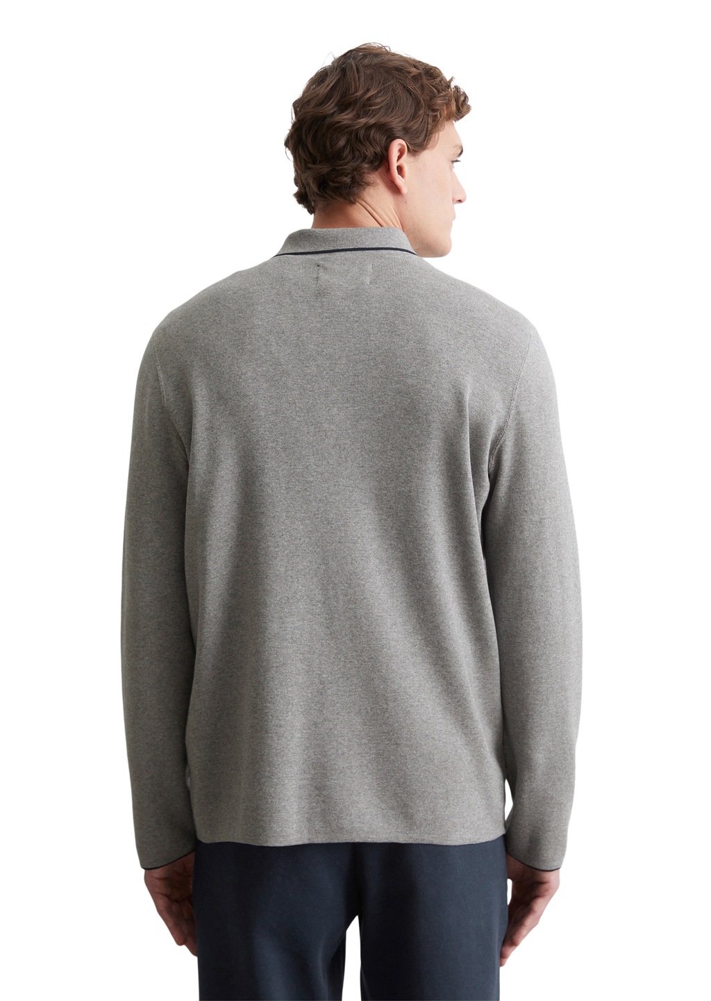 Marc OPolo Polokragenpullover, elegante, dicht gestrickte Milano-Struktur günstig online kaufen