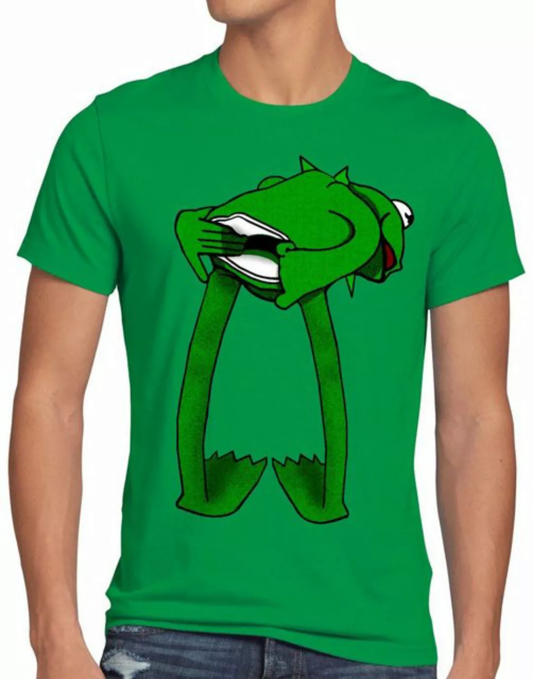 style3 Print-Shirt Herren T-Shirt Kermit Frosch handpuppe günstig online kaufen