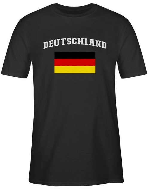 Shirtracer T-Shirt Deutschland Schriftzug mit Flagge, Germany, BRD, Deutsch günstig online kaufen