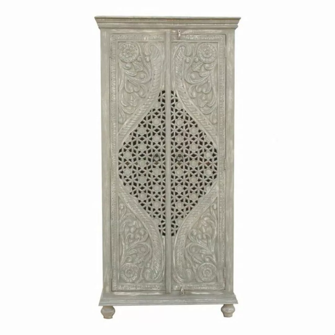 Oriental Galerie Mehrzweckschrank Grauer Schrank Gauri Indien Grau 190cm Sc günstig online kaufen