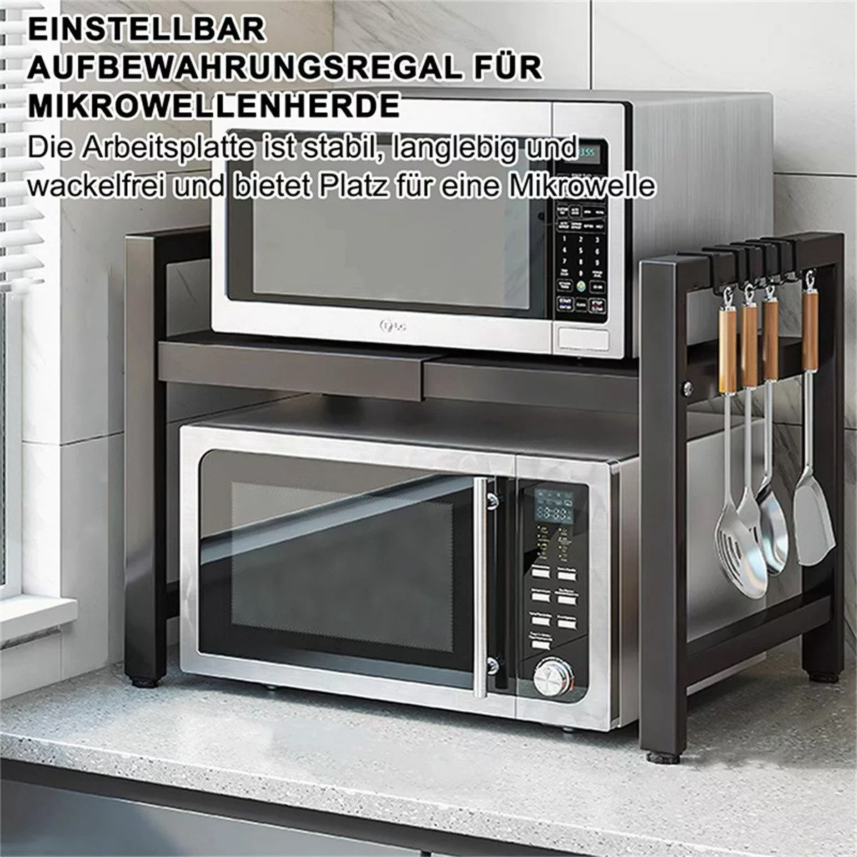 MODFU Küchenregal Mikrowellenregal ausziehbar Gewürzregal mit günstig online kaufen