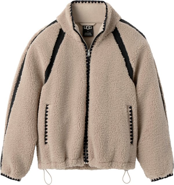 UGG Fleecejacke W NIKIA CROCHET UGGFLUFF JACKET mit Häkeldetail an Ärmelnäh günstig online kaufen