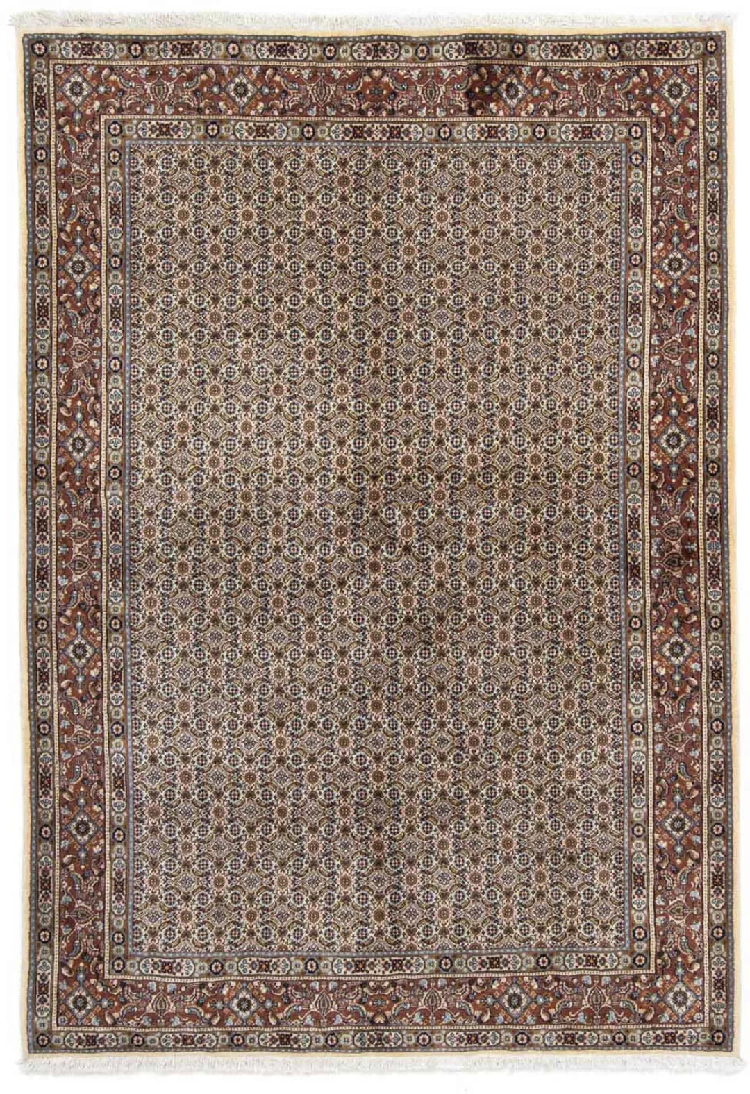 morgenland Wollteppich »Moud Durchgemustert Blu scuro 235 x 163 cm«, rechte günstig online kaufen