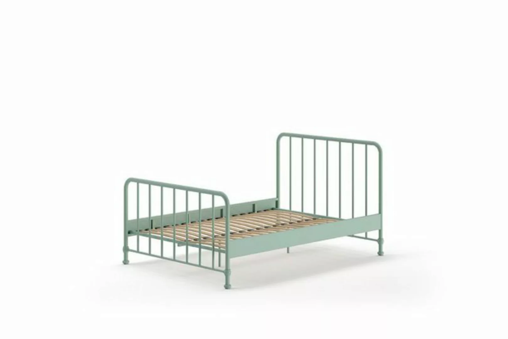 58 aufm Kessel Bettgestell Metallbett Kay 147x207x110 Einzelbett Metall Grü günstig online kaufen