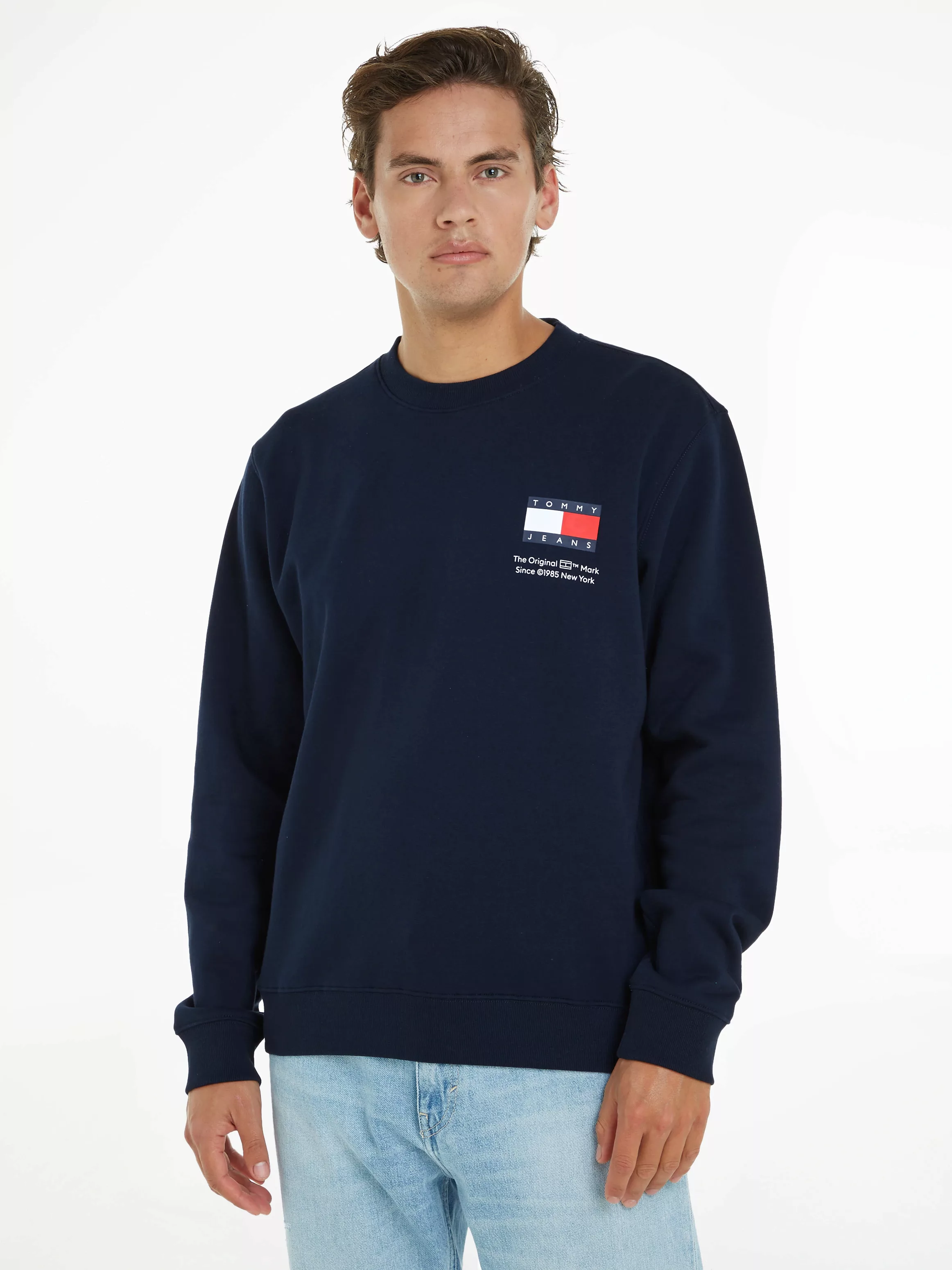 Tommy Jeans Sweatshirt "TJM REG ESSENTIAL FLAG CNECK EXT" günstig online kaufen