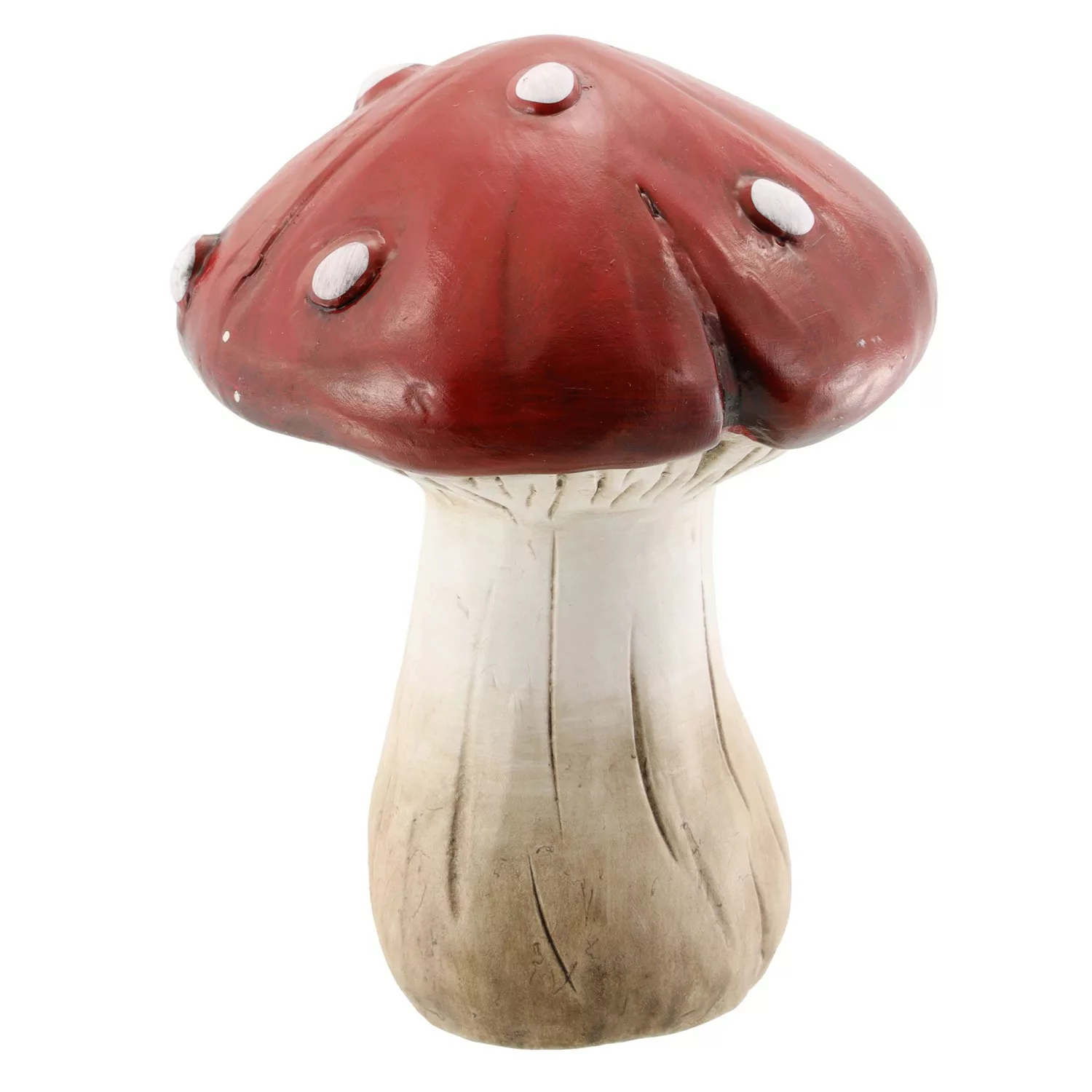 Pilz aus Keramik 8 cm x 11 cm Rot-Braun günstig online kaufen