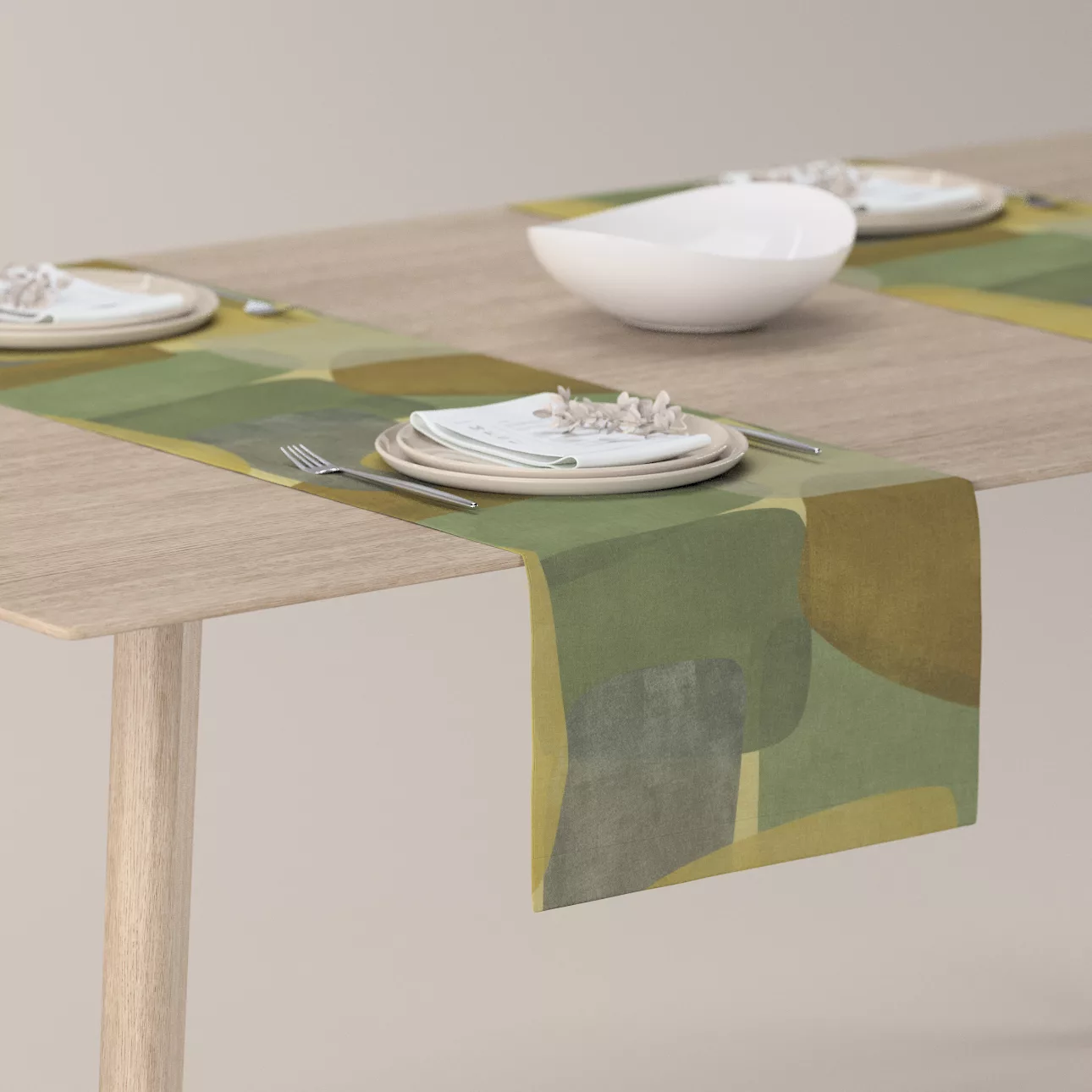 Tischläufer, grün-braun, 40 x 130 cm, Vintage 70's (143-72) günstig online kaufen