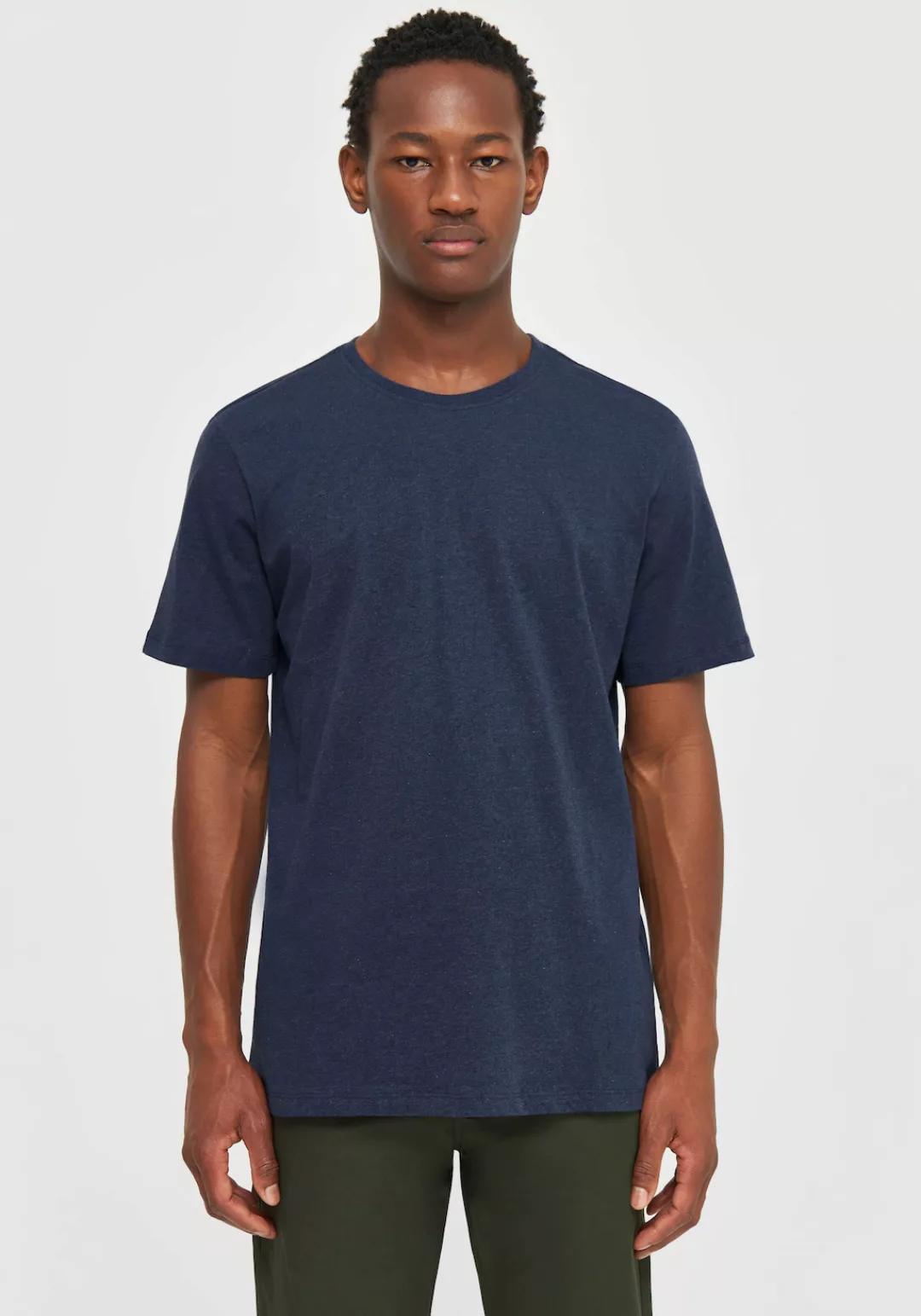 KnowledgeCotton Apparel T-Shirt Basic Shirt in gerader Passform günstig online kaufen