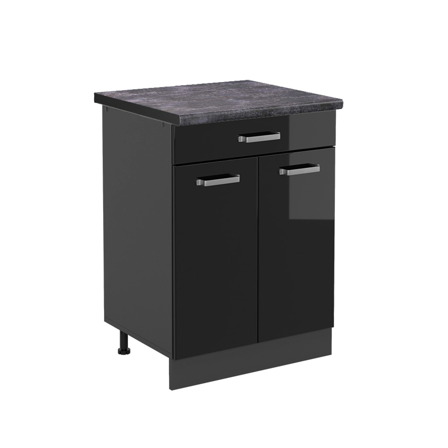 Vicco Unterschrank R-Line, Schwarz Hochglanz/Anthrazit, 60 günstig online kaufen