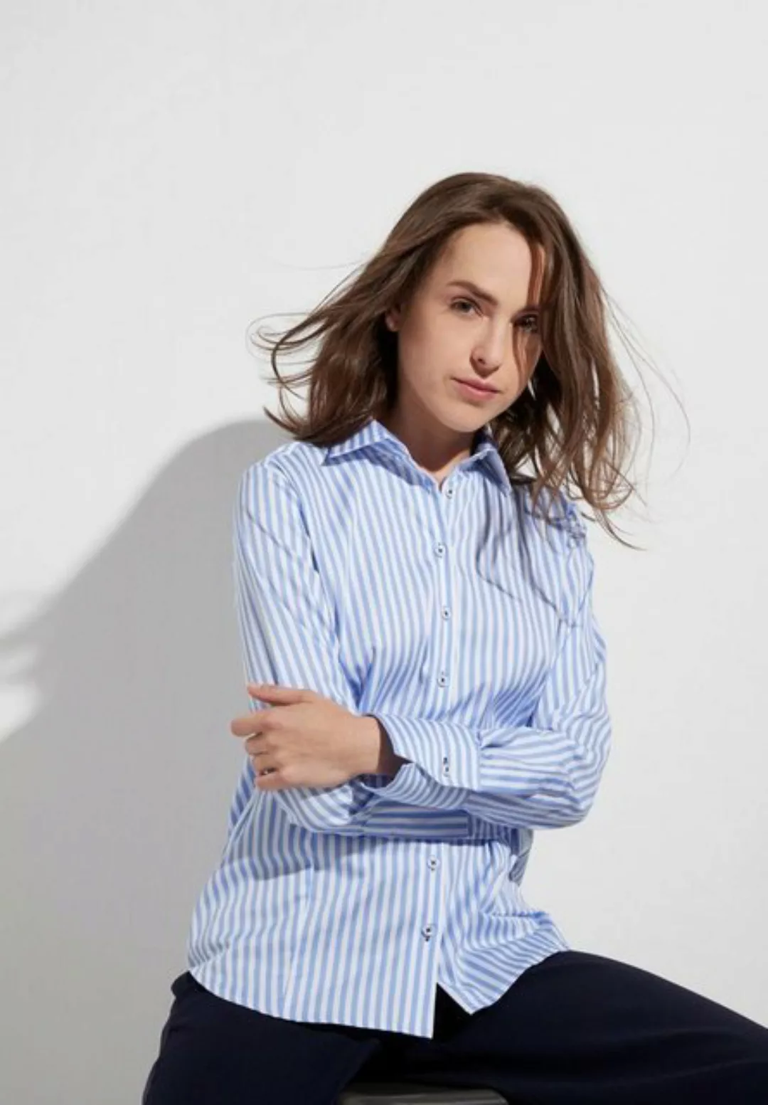 Eterna Blusenshirt Bluse 6299 D708, mittelblau günstig online kaufen