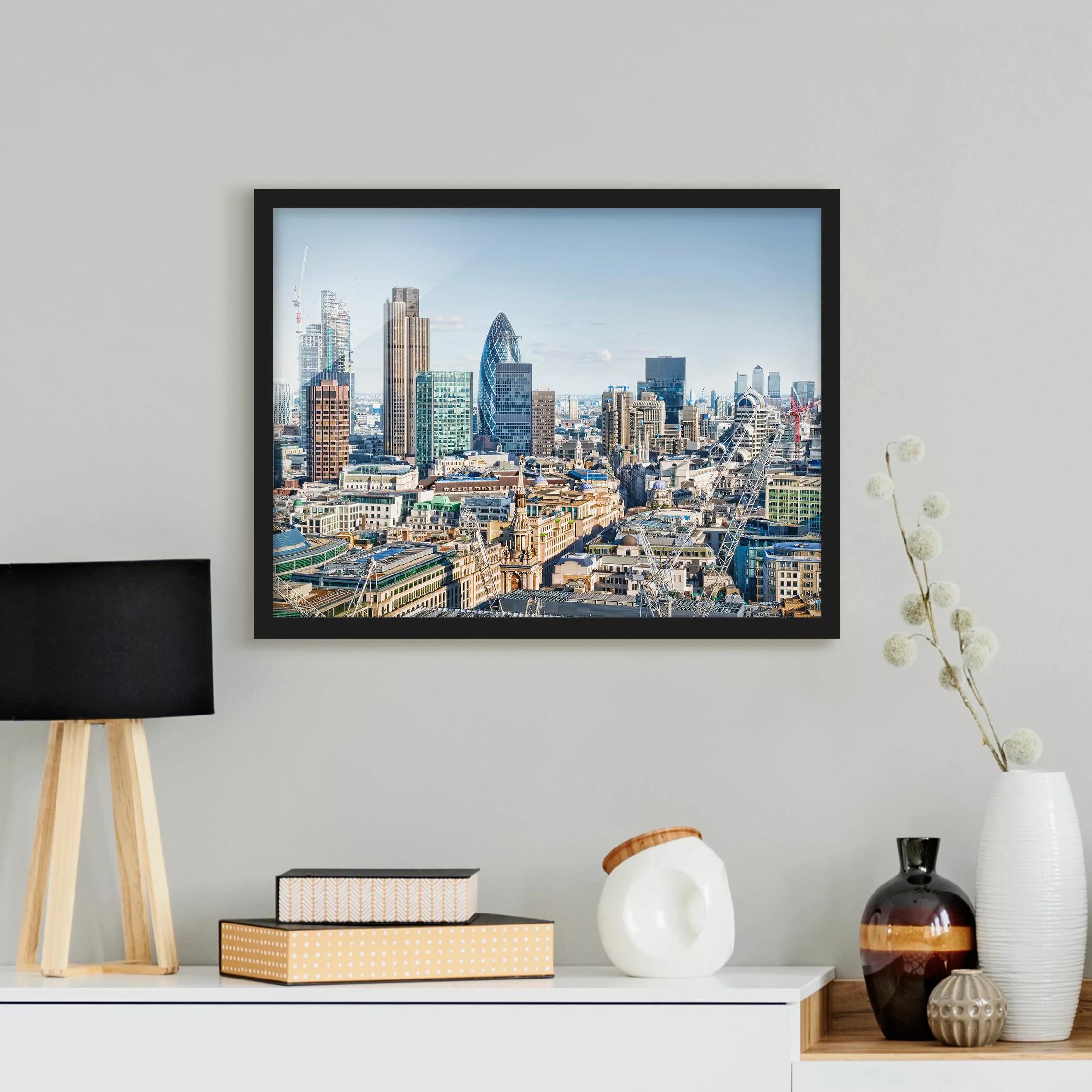 Bild mit Rahmen Architektur & Skyline - Querformat City of London günstig online kaufen