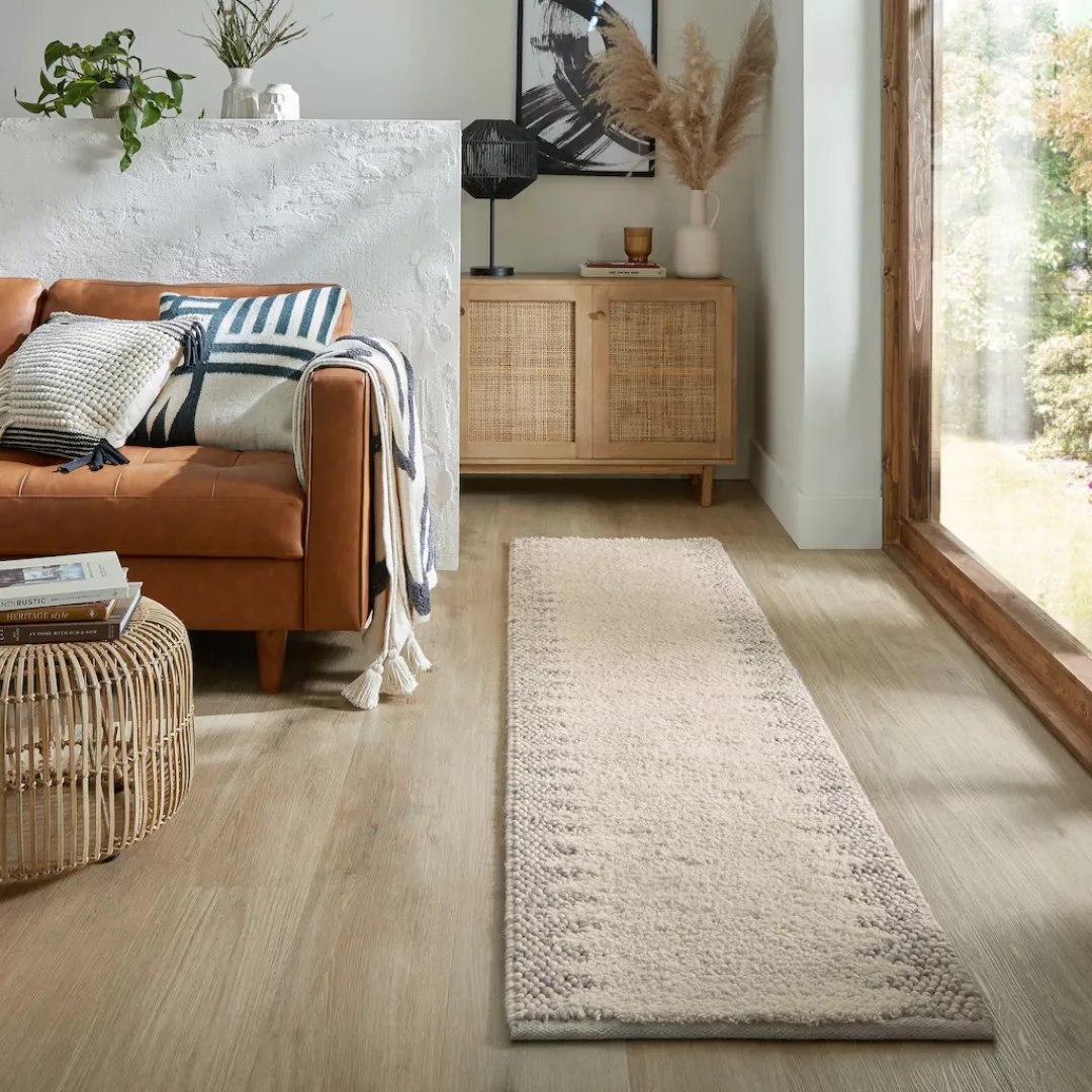 FLAIR RUGS Teppich »Minerals Border«, rechteckig, 3 mm Höhe, Mineralien-Wol günstig online kaufen