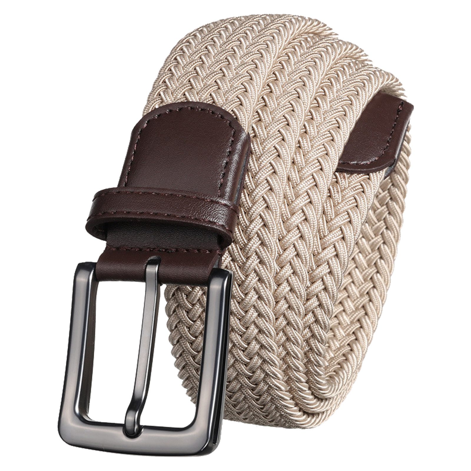 OKWISH Stretchgürtel Elastischer Gürtel Geflochtener Stoffgürtel günstig online kaufen