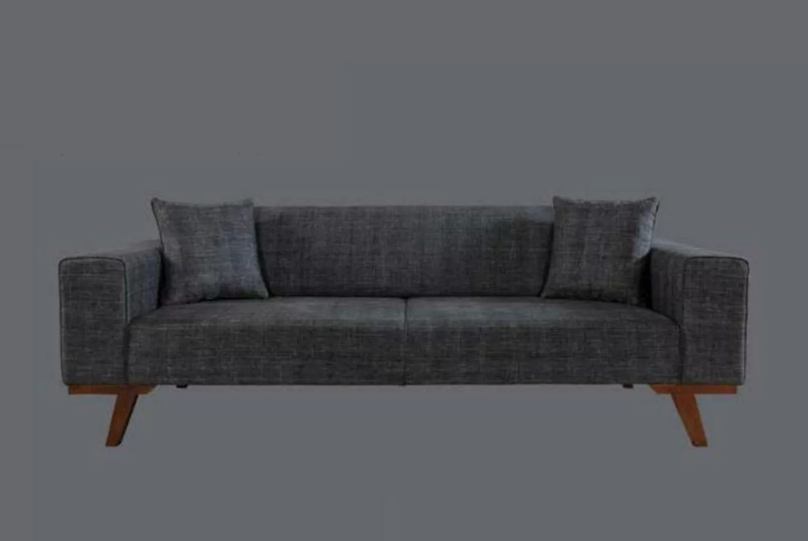 JVmoebel Sofa Sofas Polster 3 Sitzer Couchen Grau Dreisitzer Design Klassis günstig online kaufen