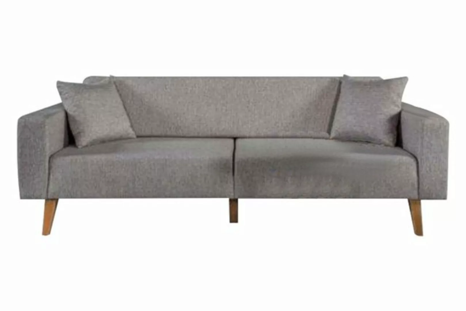 JVmoebel Sofa Polster Textil Couchen Sitz Wohnzimmer Sofa Dreisitzer Grau, günstig online kaufen