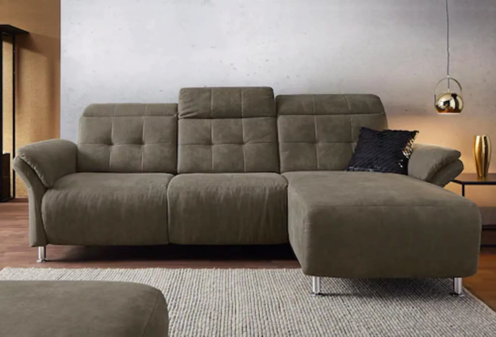 Places of Style Ecksofa "Manhattan L-Form", 2 Sitze mit elektrischer Relaxf günstig online kaufen