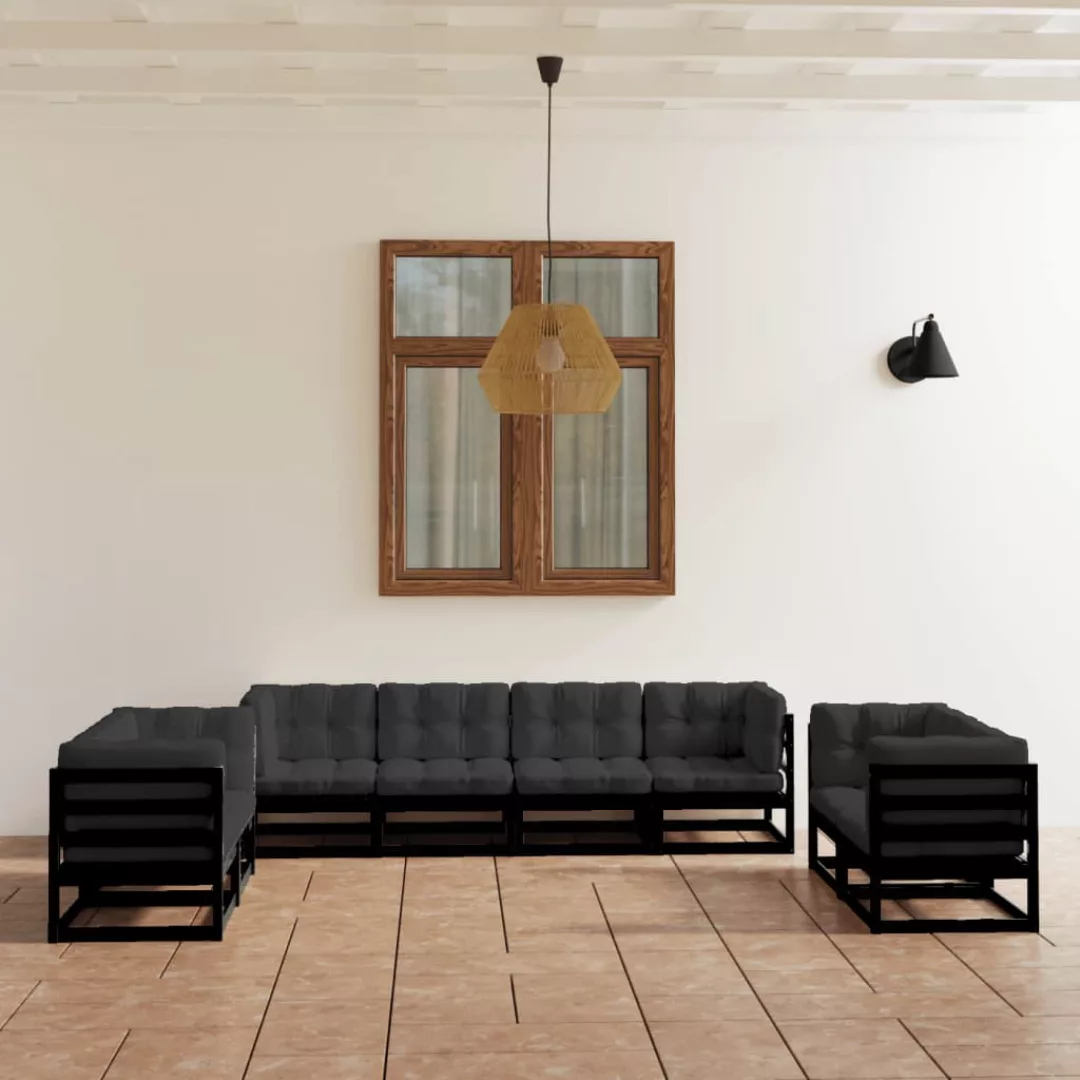 8-tlg. Garten-lounge-set Mit Kissen Kiefer Massivholz günstig online kaufen