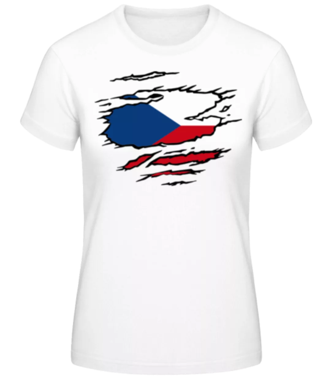 Zerrissene Flagge Tschechien · Frauen Basic T-Shirt günstig online kaufen