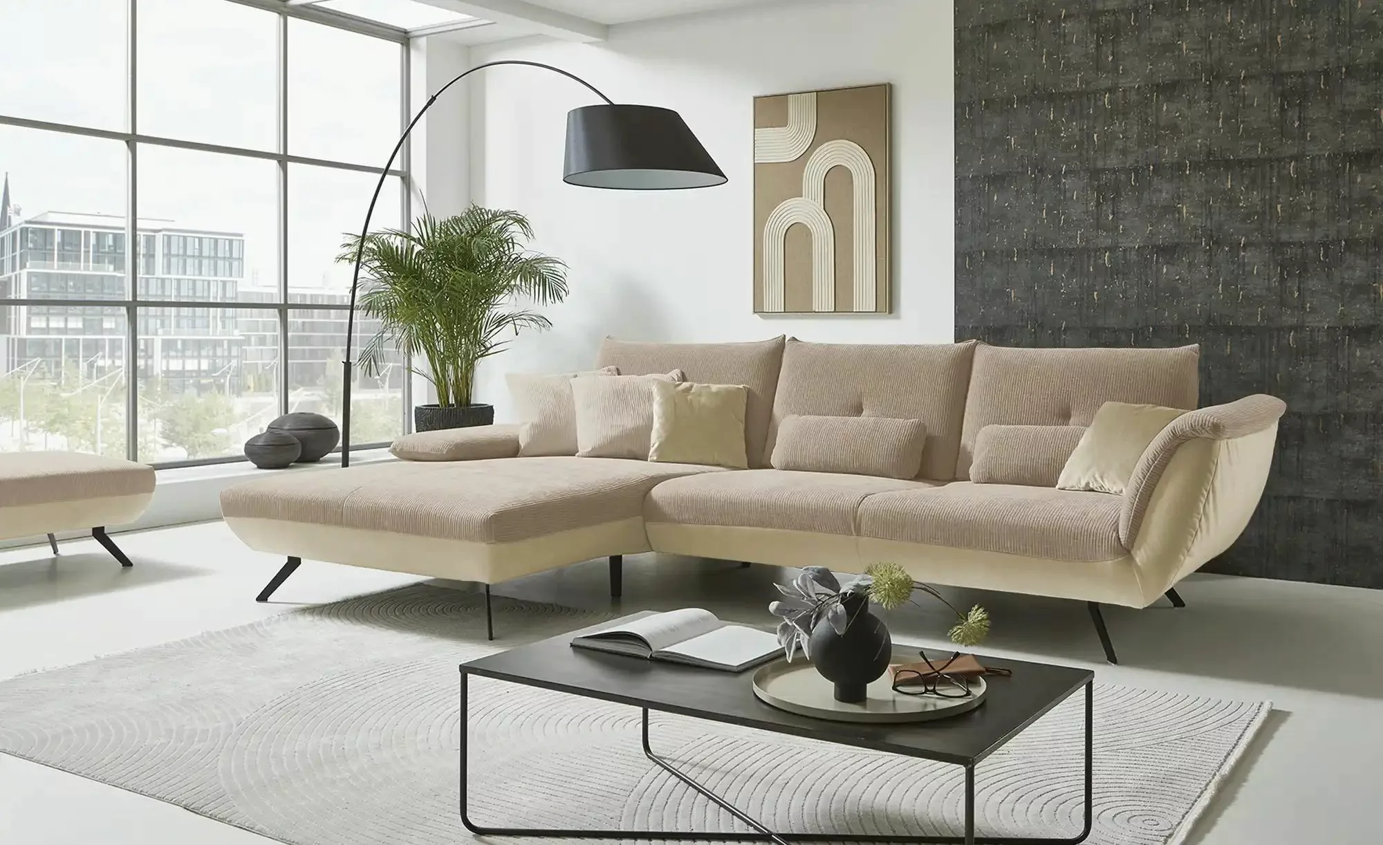 Ecksofa  Celine ¦ beige ¦ Maße (cm): B: 316 H: 90 T: 190.0 Polstermöbel > S günstig online kaufen