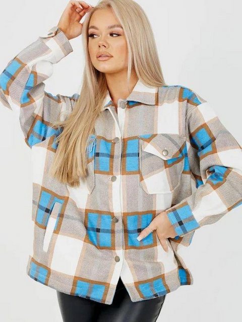 Worldclassca Flanellbluse Worldclassca Oversized Karo Hemd Hemdjacke Karier günstig online kaufen