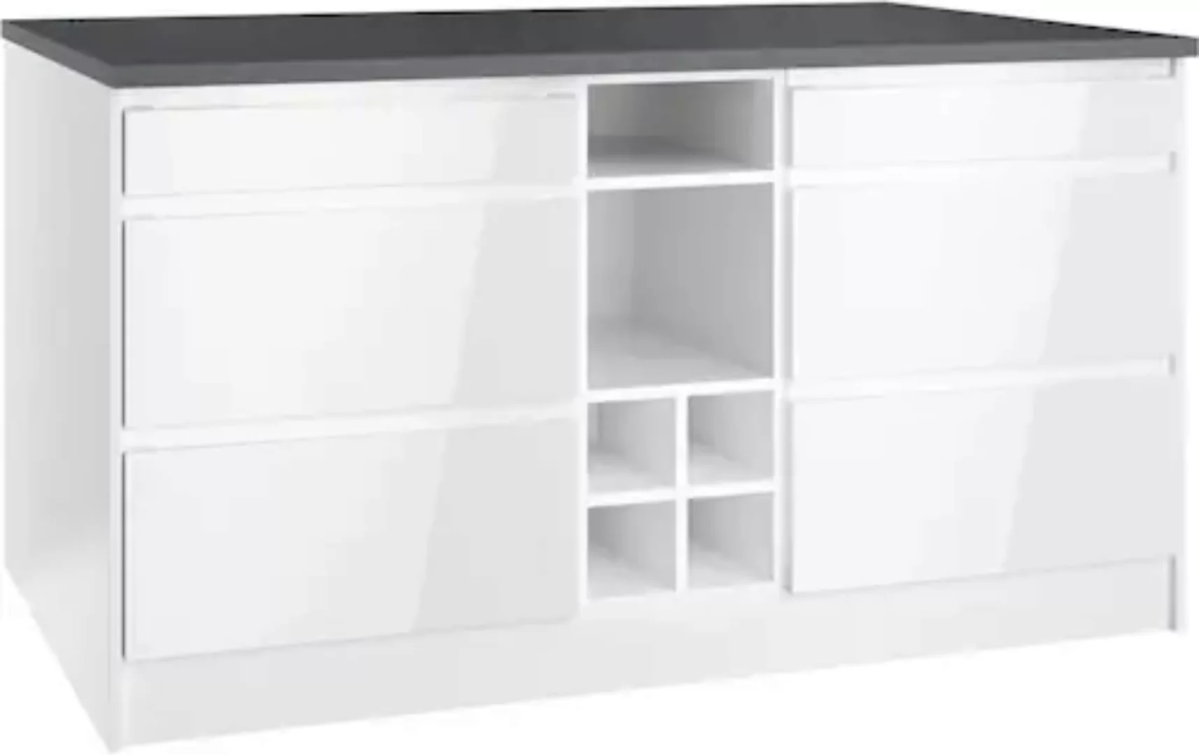 KOCHSTATION Kücheninsel "KS-Virginia", Breite 153 cm, MDF-Fronten, Flaschen günstig online kaufen