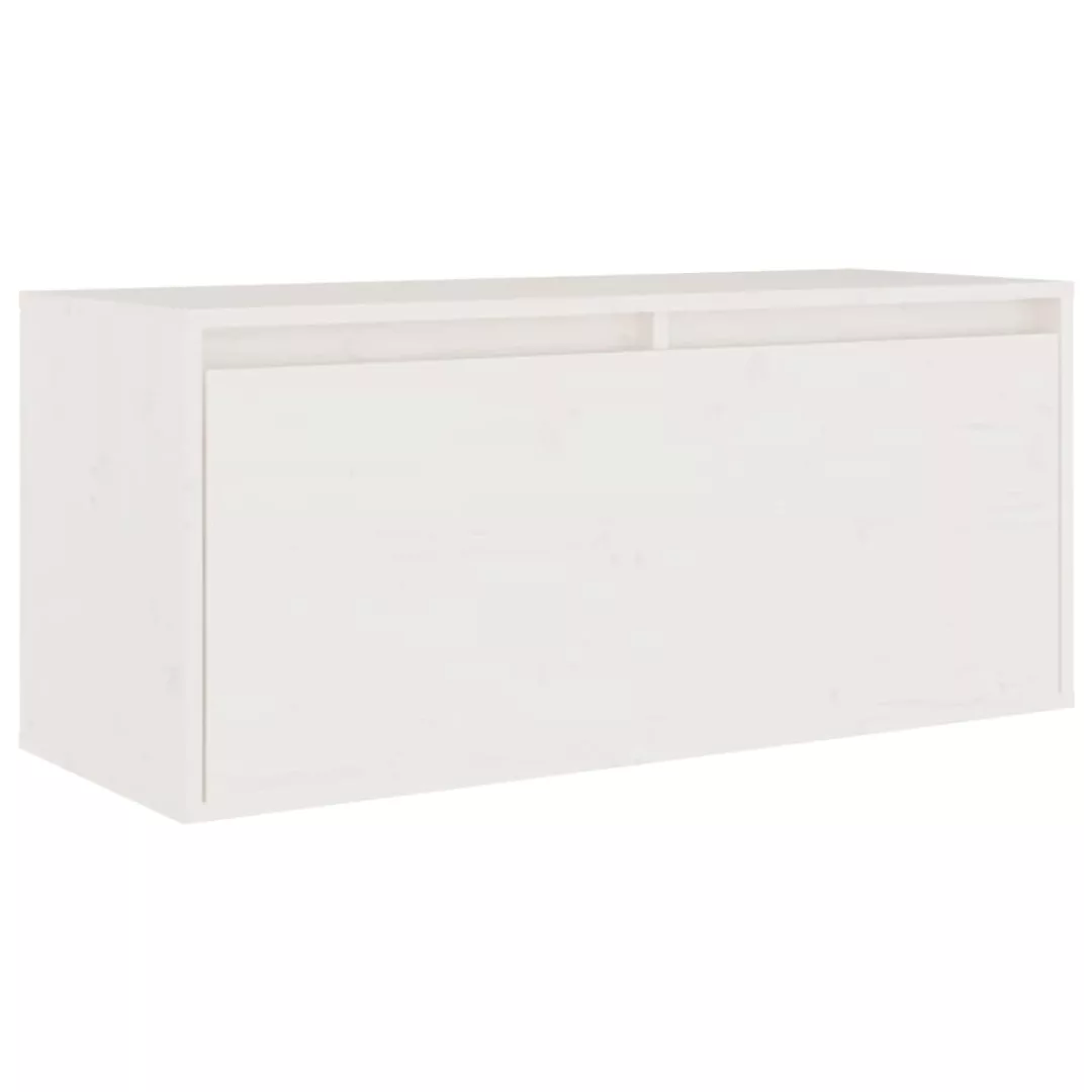 Vidaxl Wandschrank Weiß 80x30x35 Cm Massivholz Kiefer günstig online kaufen