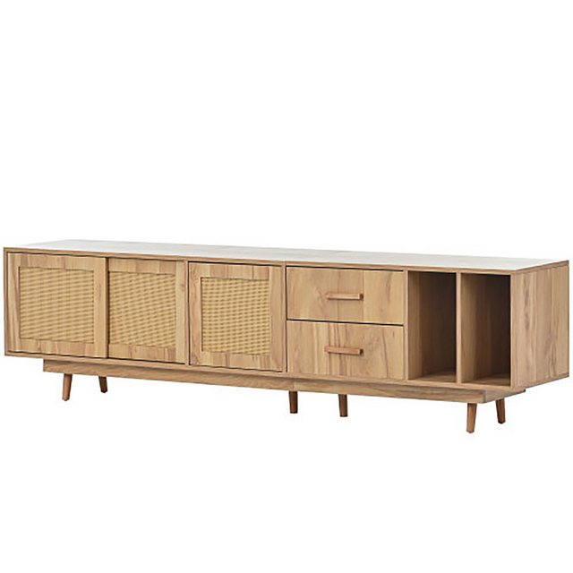 Celya TV-Schrank Rattan-TV-Ständer für 80-Zoll-Fernseher, Lowboards, TV-Boa günstig online kaufen