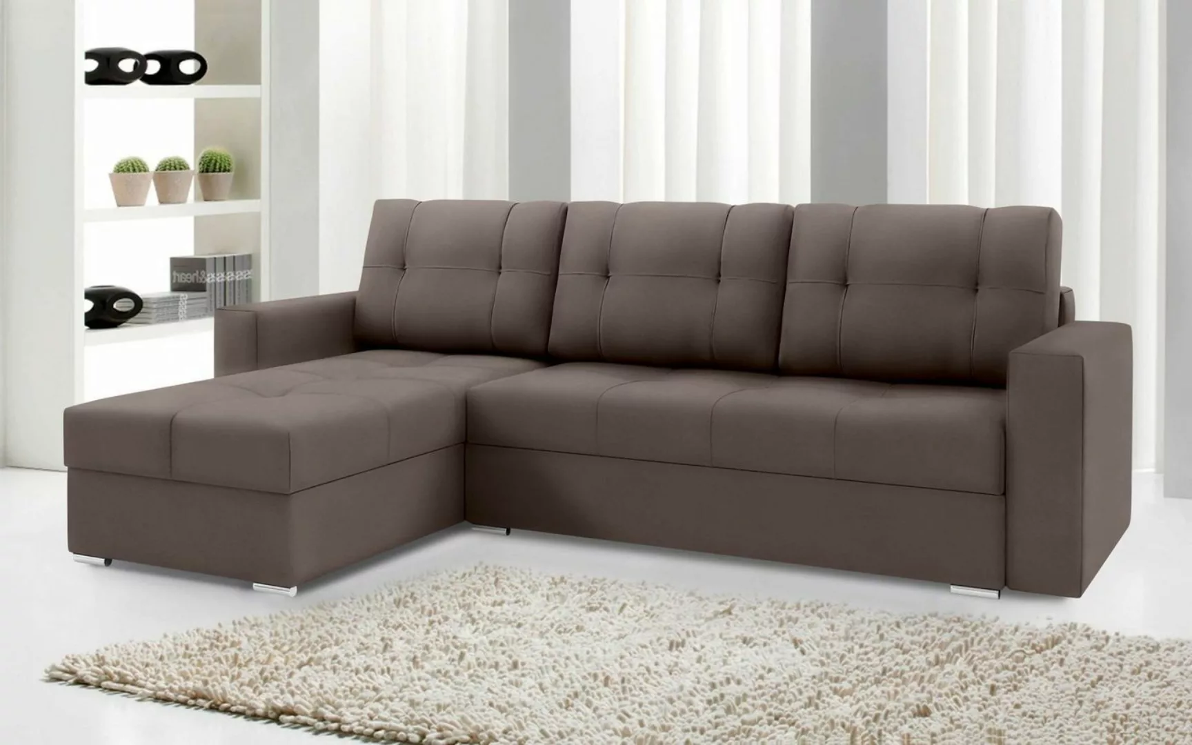 Stylefy Ecksofa Adelina, L-Form, Eckcouch, Sofa, Sitzkomfort, mit Bettfunkt günstig online kaufen