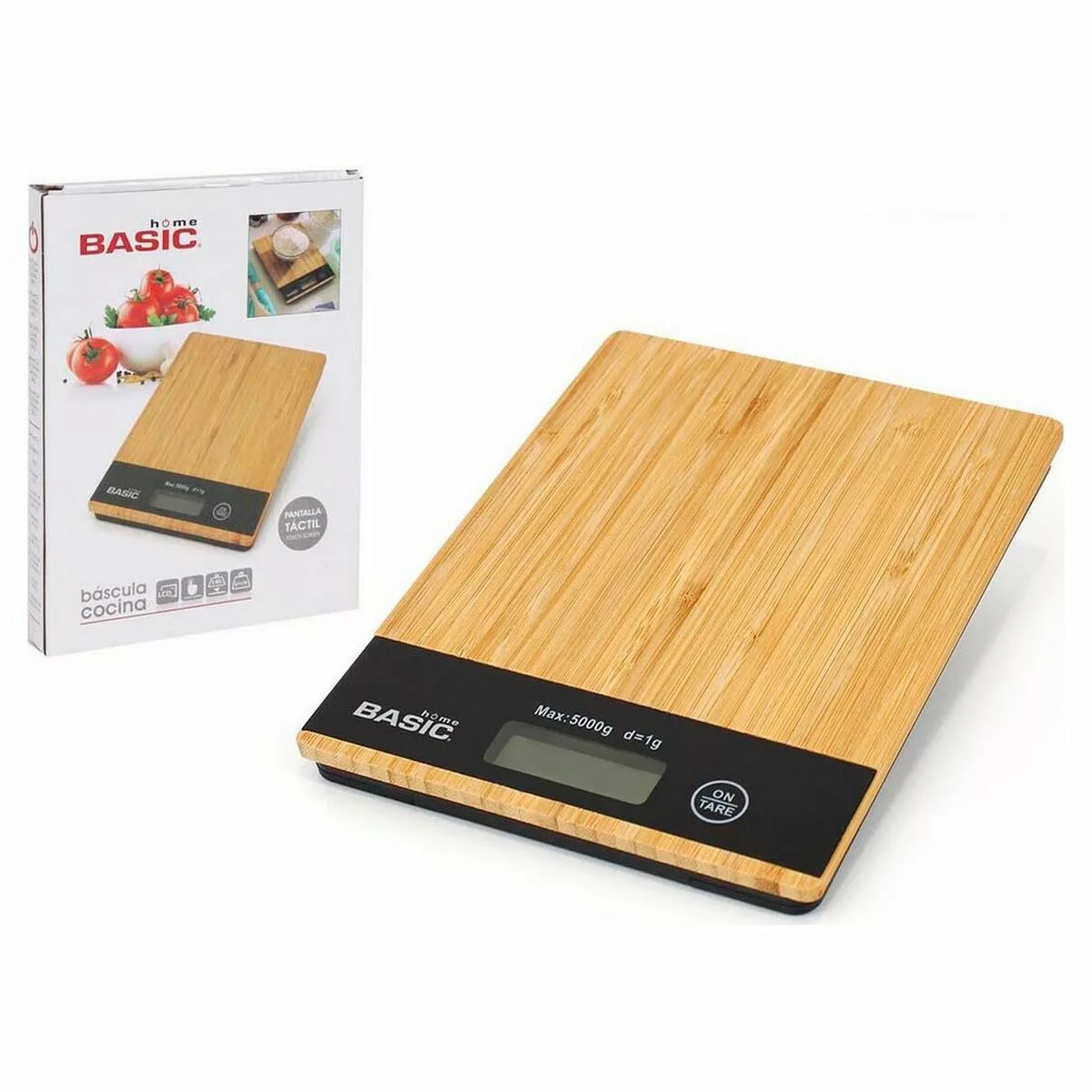 Küchenwaage Basic Home Basic Digital Karriert Bambus (20,3 X 15,3 X 1,8 Cm) günstig online kaufen