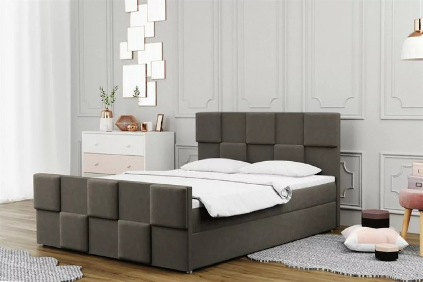 Fun Möbel Boxspringbett Boxspringbett Schlafzimmerbett MURILO Überlänge in günstig online kaufen