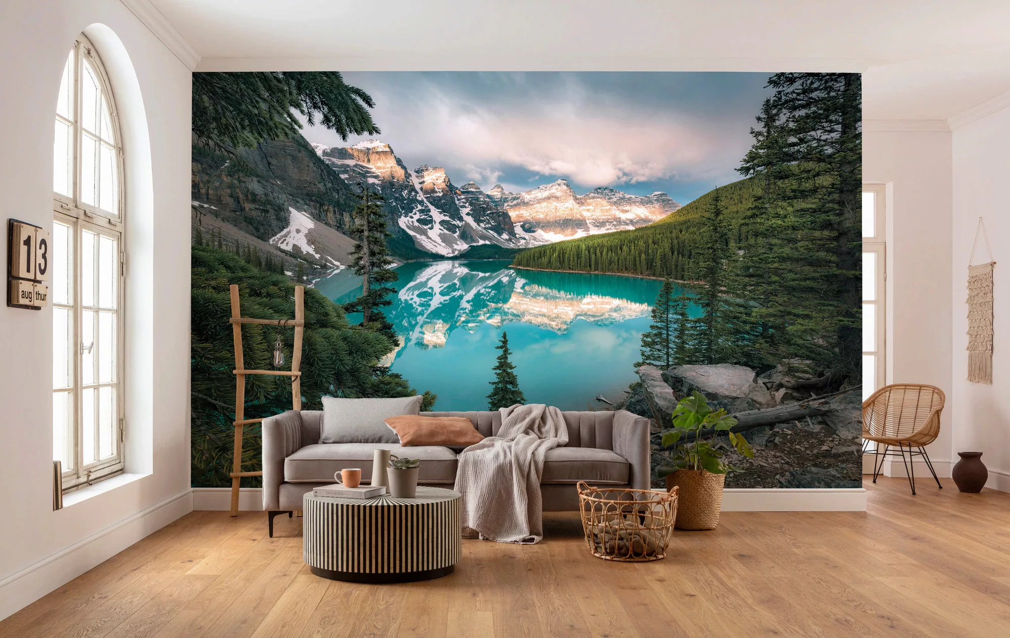 KOMAR Vlies Fototapete - Magic Moraine Morning - Größe 450 x 280 cm mehrfar günstig online kaufen