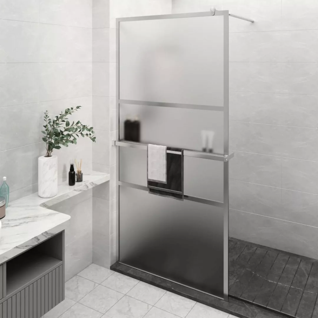 Vidaxl Duschwand Mit Ablage Für Walk-in-dusche Chrom 115x195 Cm Esg günstig online kaufen