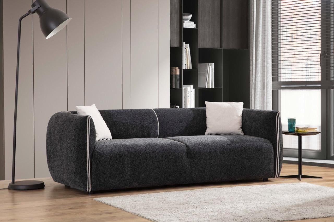 Xlmoebel 3-Sitzer Graues 3-Sitzer-Luxussofa für das Wohnzimmer und elegant, günstig online kaufen