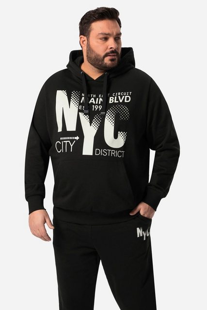 Men Plus Sweatshirt Men+ Hoodie Kapuzensweater NYC Print bis 80/82 günstig online kaufen