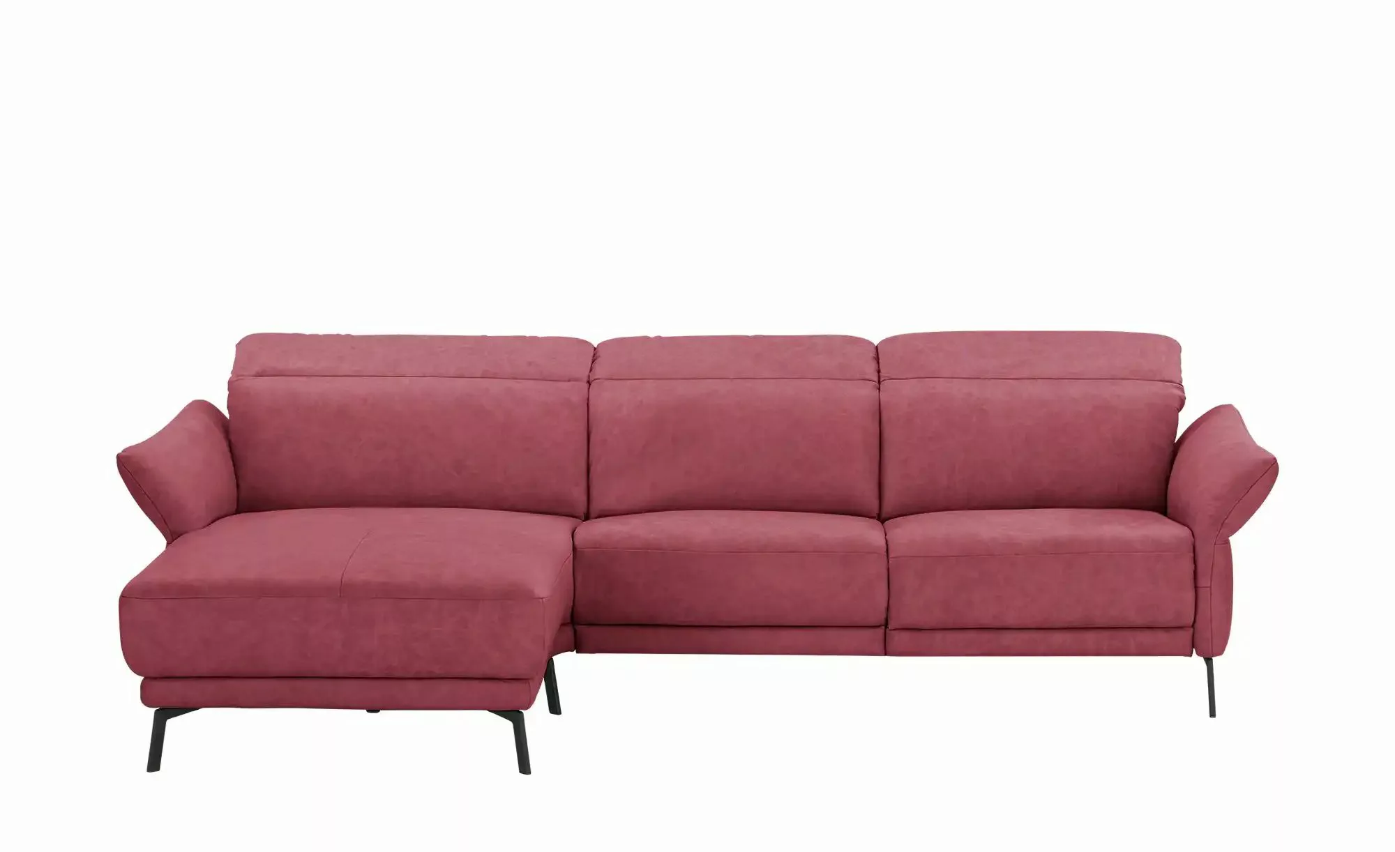 Wohnwert Ecksofa Leder Bellana ¦ rot ¦ Maße (cm): B: 285 H: 101 T: 161.0 Po günstig online kaufen