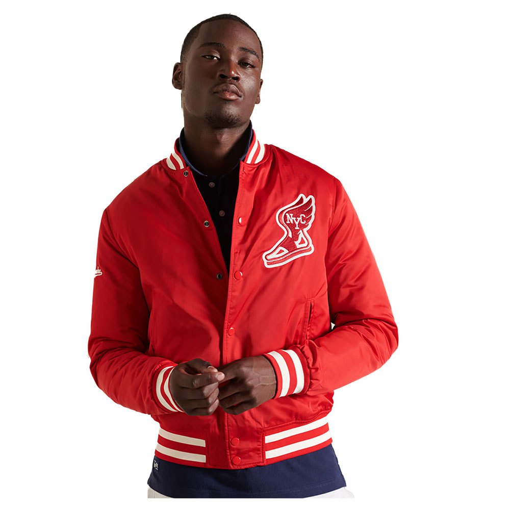 Superdry Varsity Bomber Jacke L Campus Red günstig online kaufen