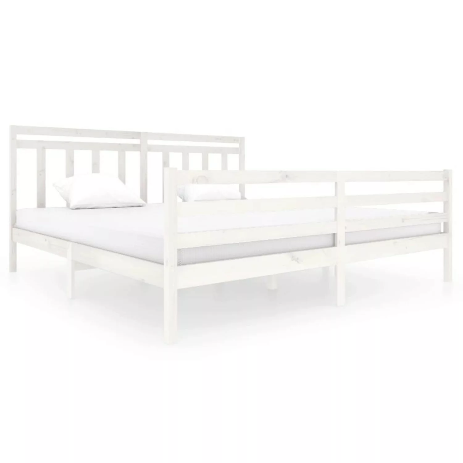 Vidaxl Massivholzbett Weiß 200x200 Cm günstig online kaufen