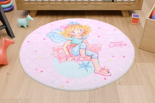 Prinzessin Lillifee Kinderteppich »LI-M-135«, rund, 10 mm Höhe, bedruckt, n günstig online kaufen