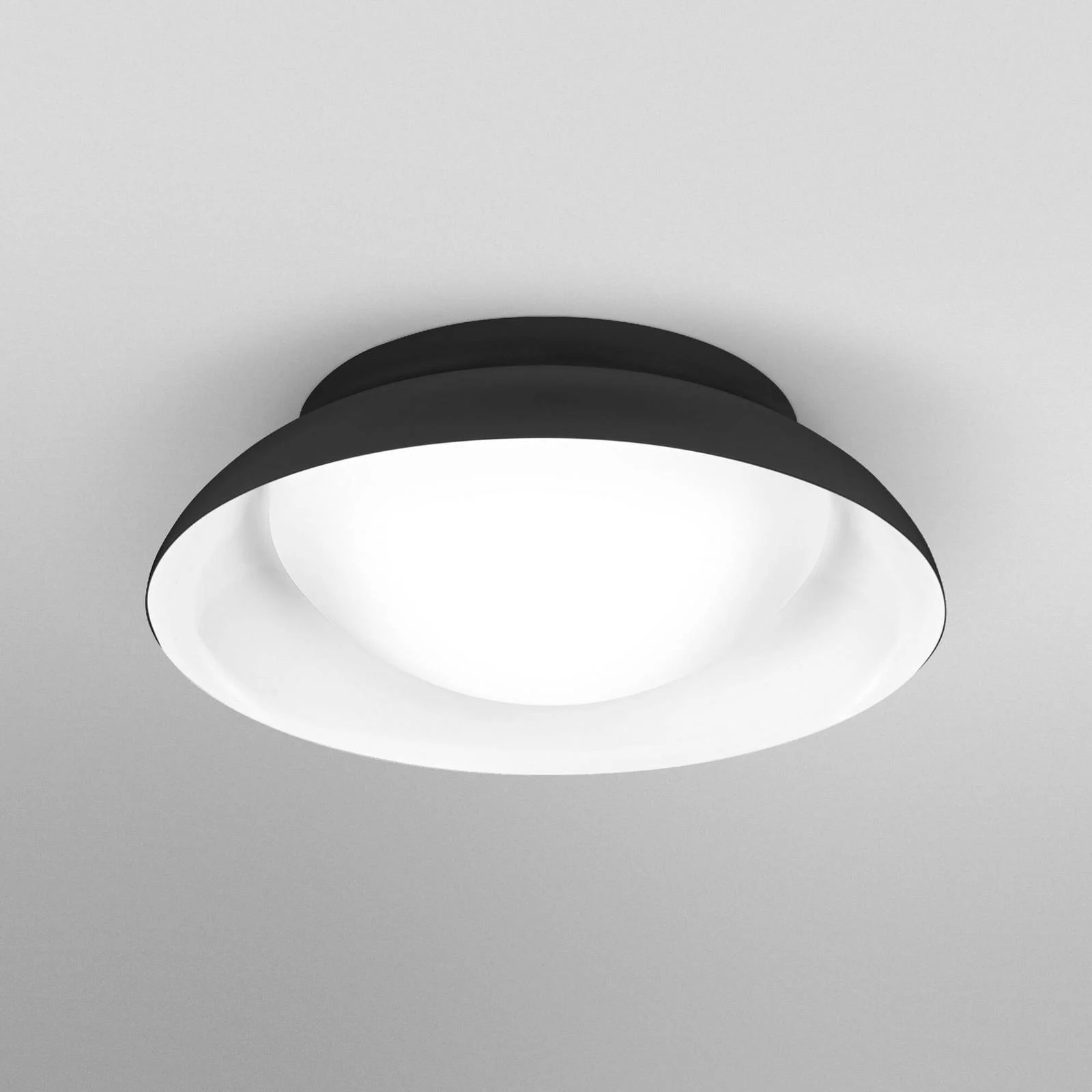 OSRAM Deckenleuchte ORBIS MILAN, schwarz Ø 31 cm Metall/Glas günstig online kaufen