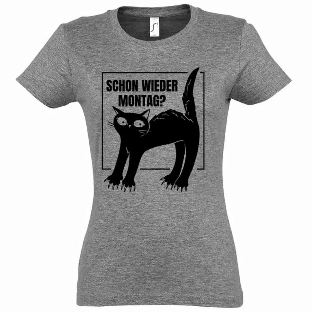 Youth Designz Print-Shirt Montags Katze Damen T-Shirt mit modischen Frontpr günstig online kaufen