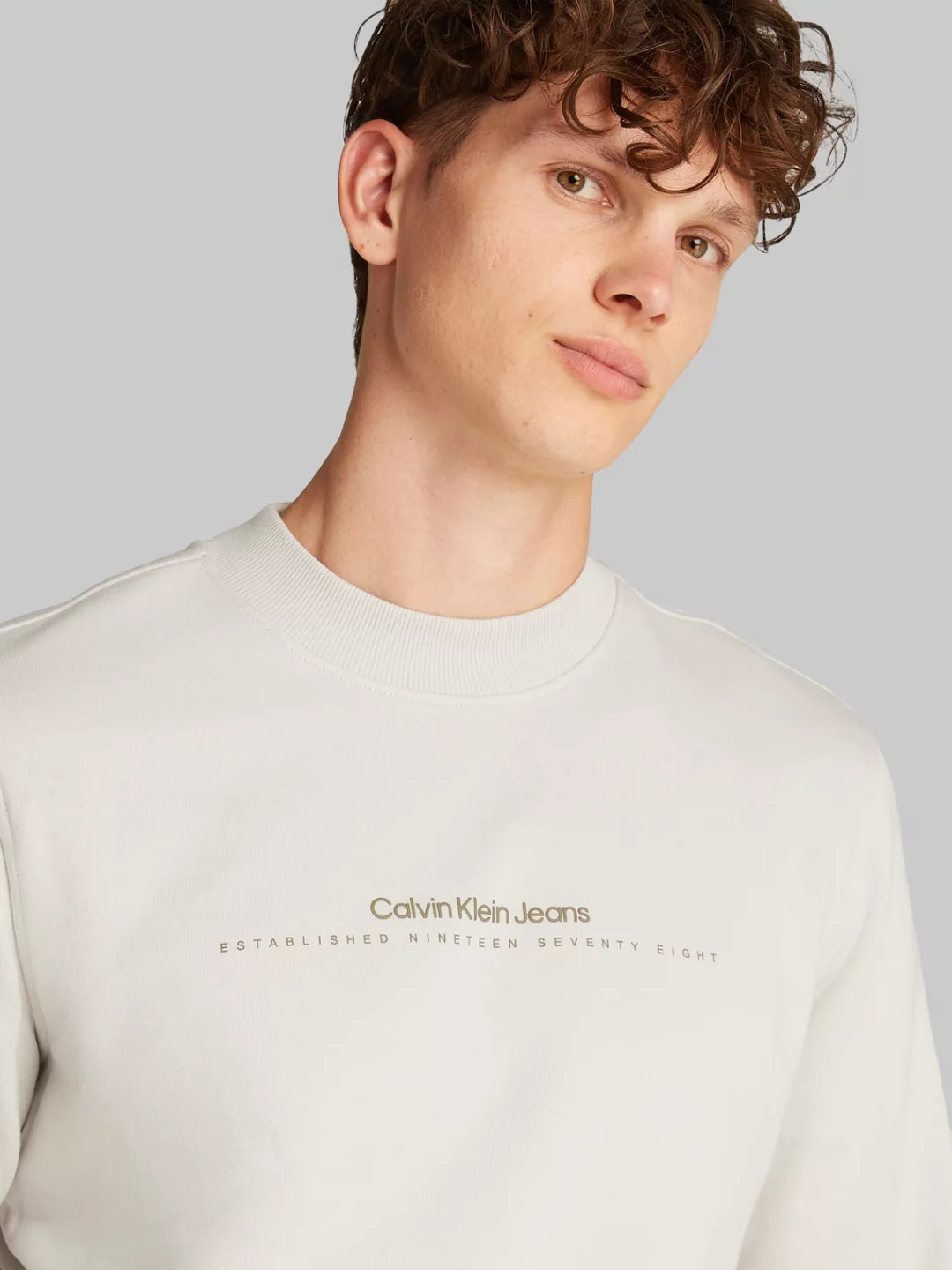 Calvin Klein Jeans Sweatshirt MINIMAL LOGO CREW NECK Logodruck günstig online kaufen