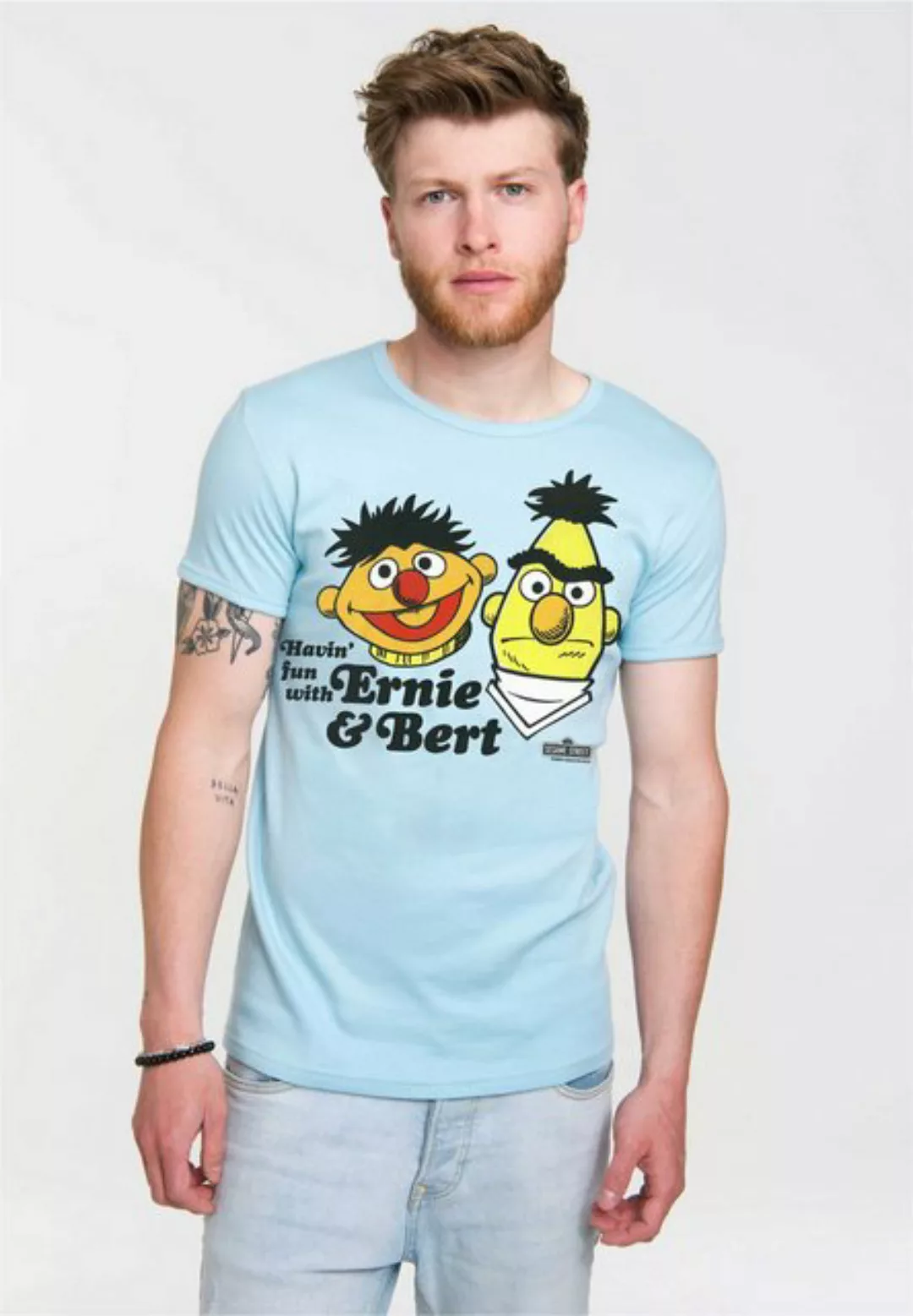 LOGOSHIRT T-Shirt Ernie und Bert mit witzigem Print günstig online kaufen