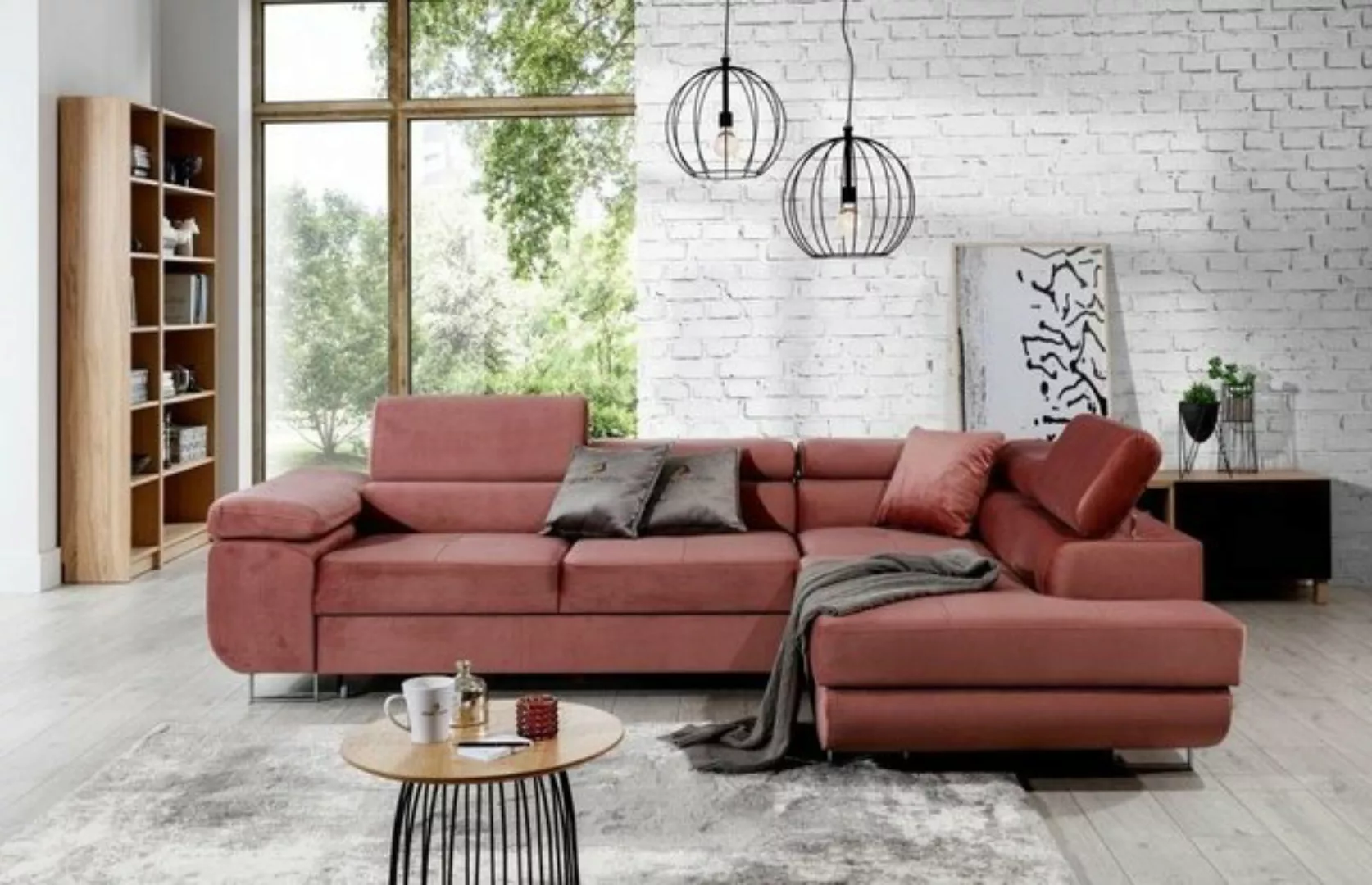 JVmoebel Ecksofa Wohnlandschaft L Form Ecksofa Textil Design Sofa Ecke Eckc günstig online kaufen