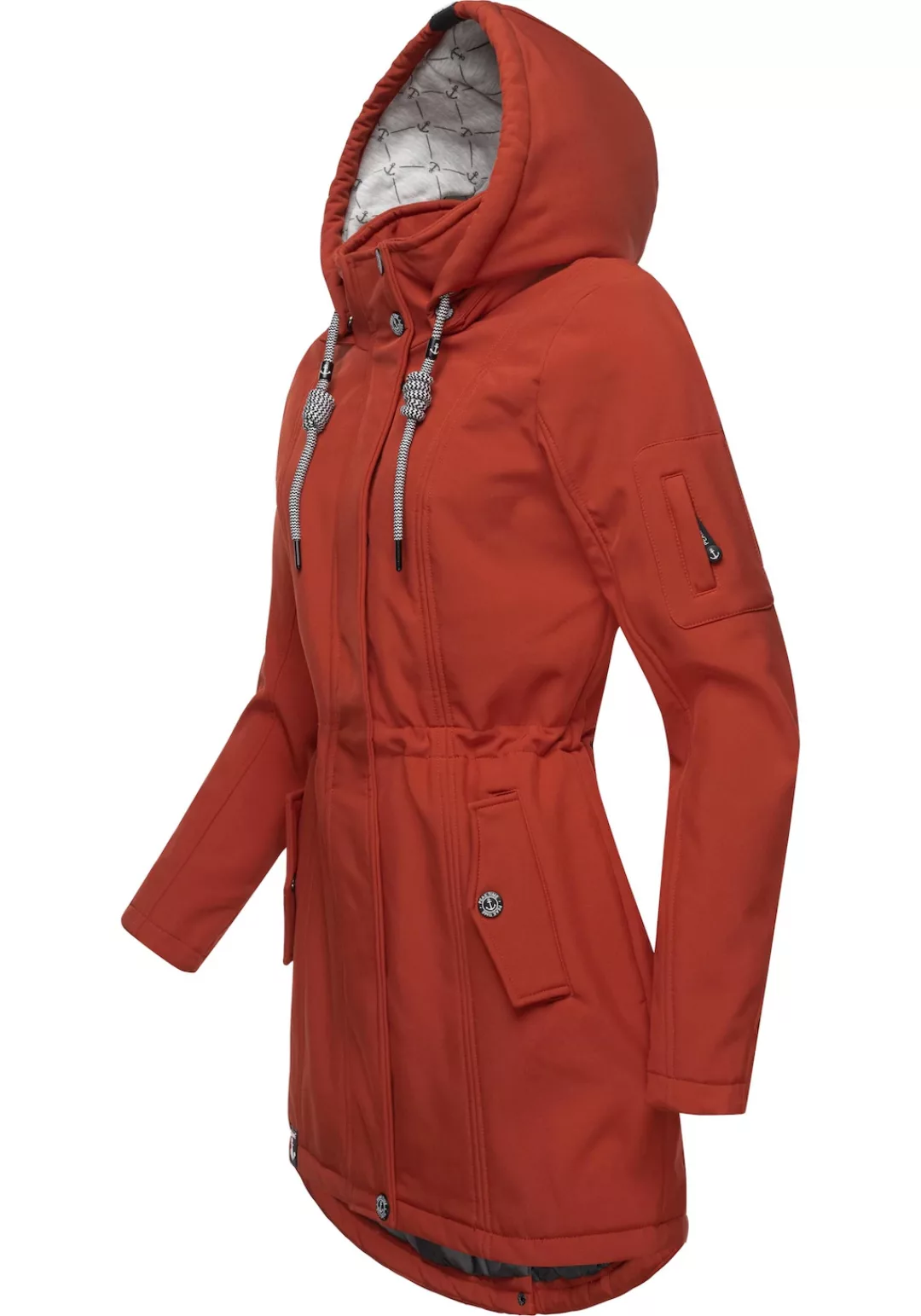 PEAK TIME Softshelljacke "L60013", mit Kapuze, wasserabweisender Übergangs- günstig online kaufen