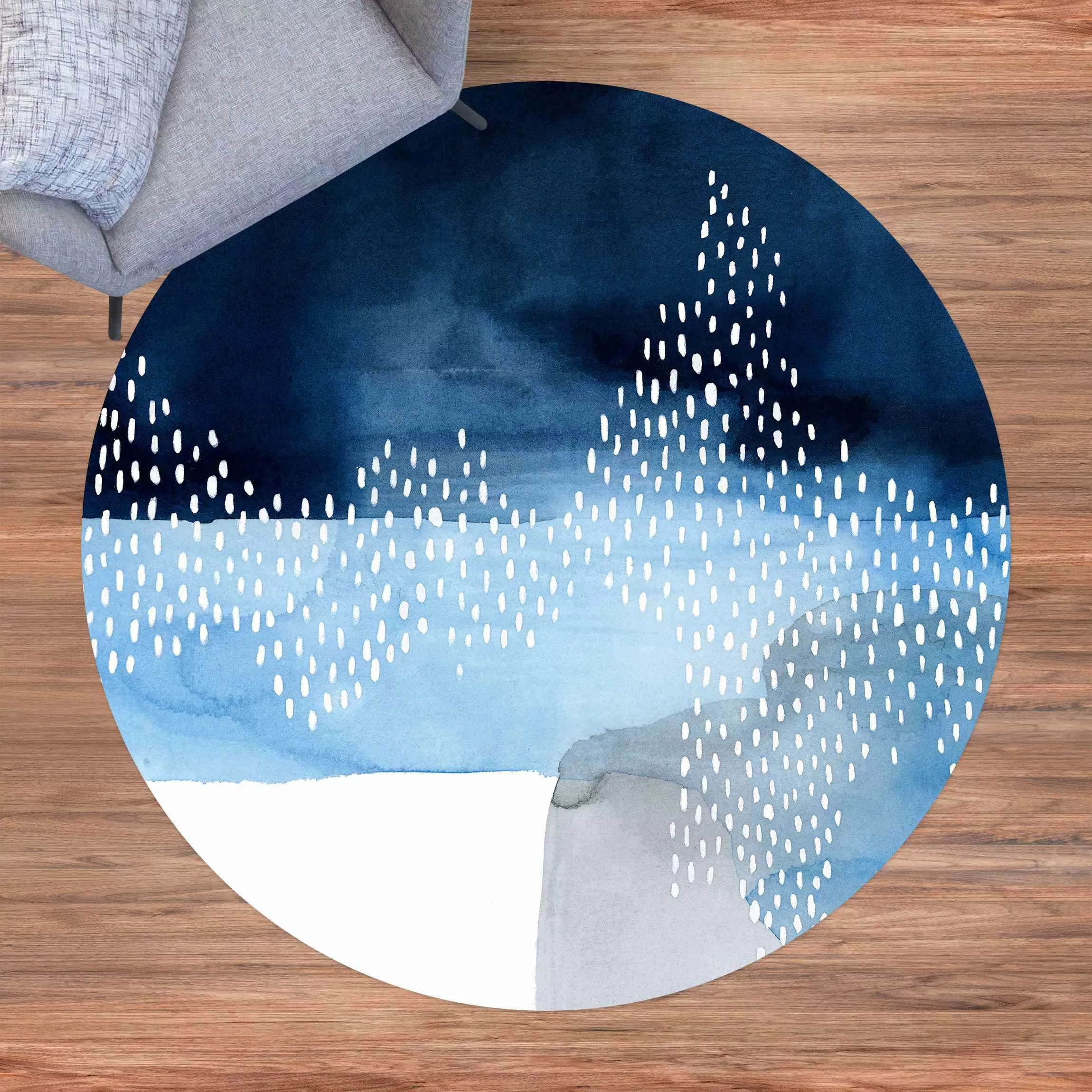 Runder Vinyl-Teppich Abstrakter Wasserfall günstig online kaufen