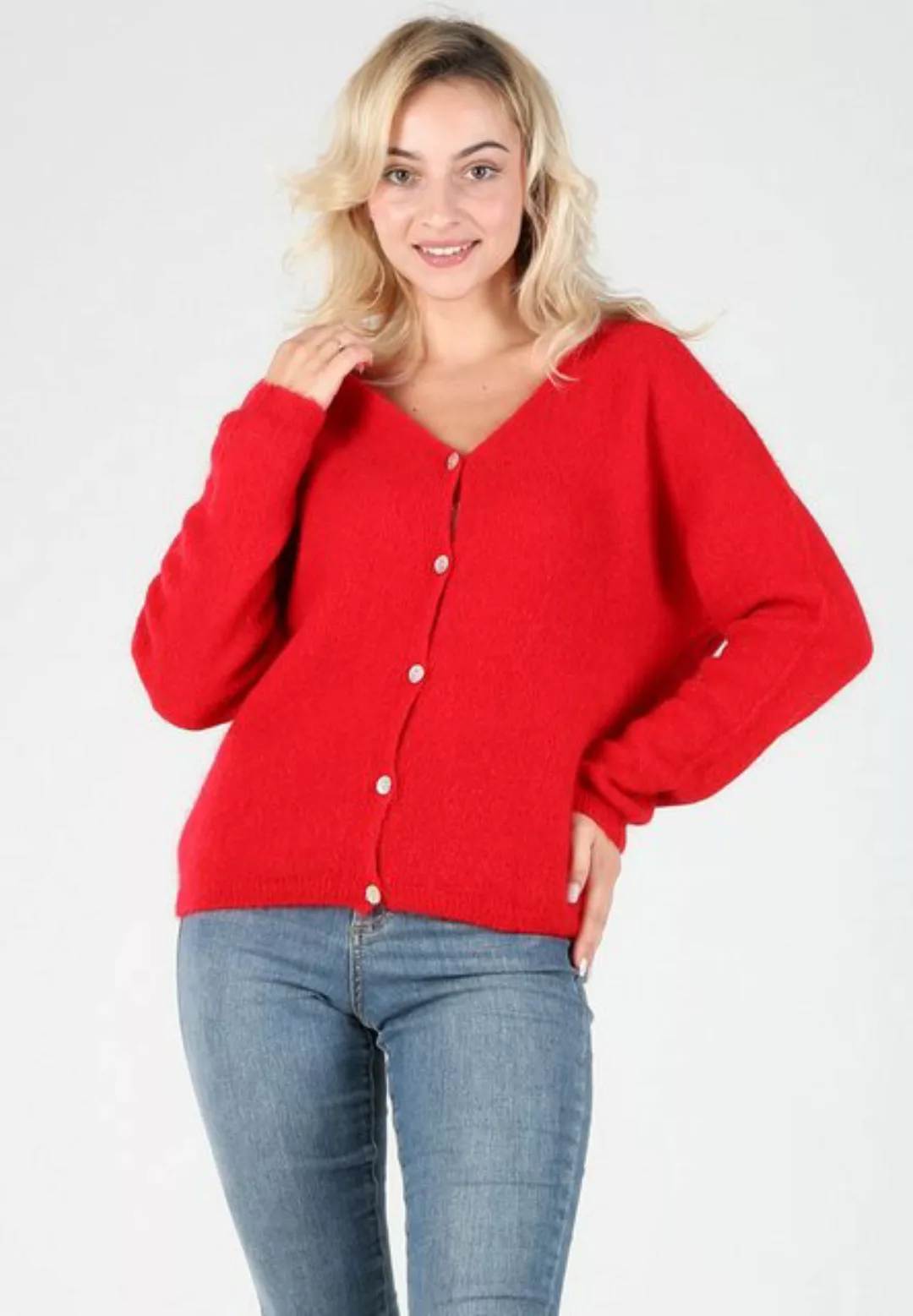 YC Fashion & Style Cardigan Luxuriöser Kuschel Cardigan in Unifarbe, mit Kn günstig online kaufen