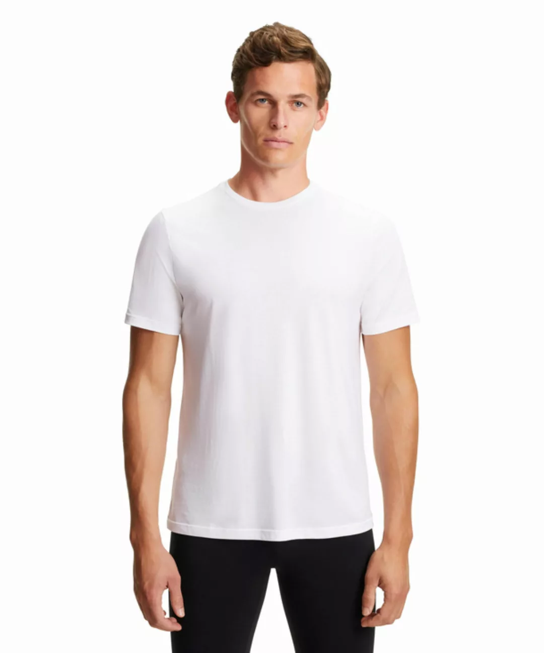 FALKE Herren T-Shirt Rundhals, S, Weiß, Baumwolle, 38945-200802 günstig online kaufen
