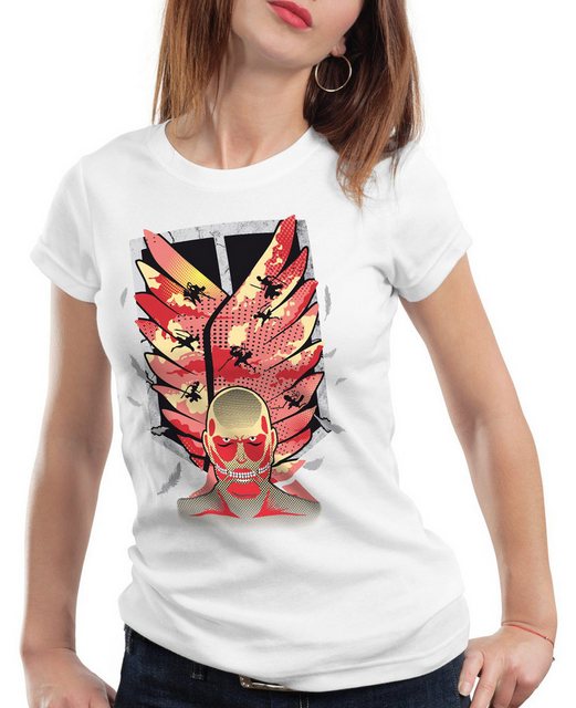 style3 T-Shirt Attack Wings Aufklärungstruppe AoT Titan Wappen Eren Riesen günstig online kaufen